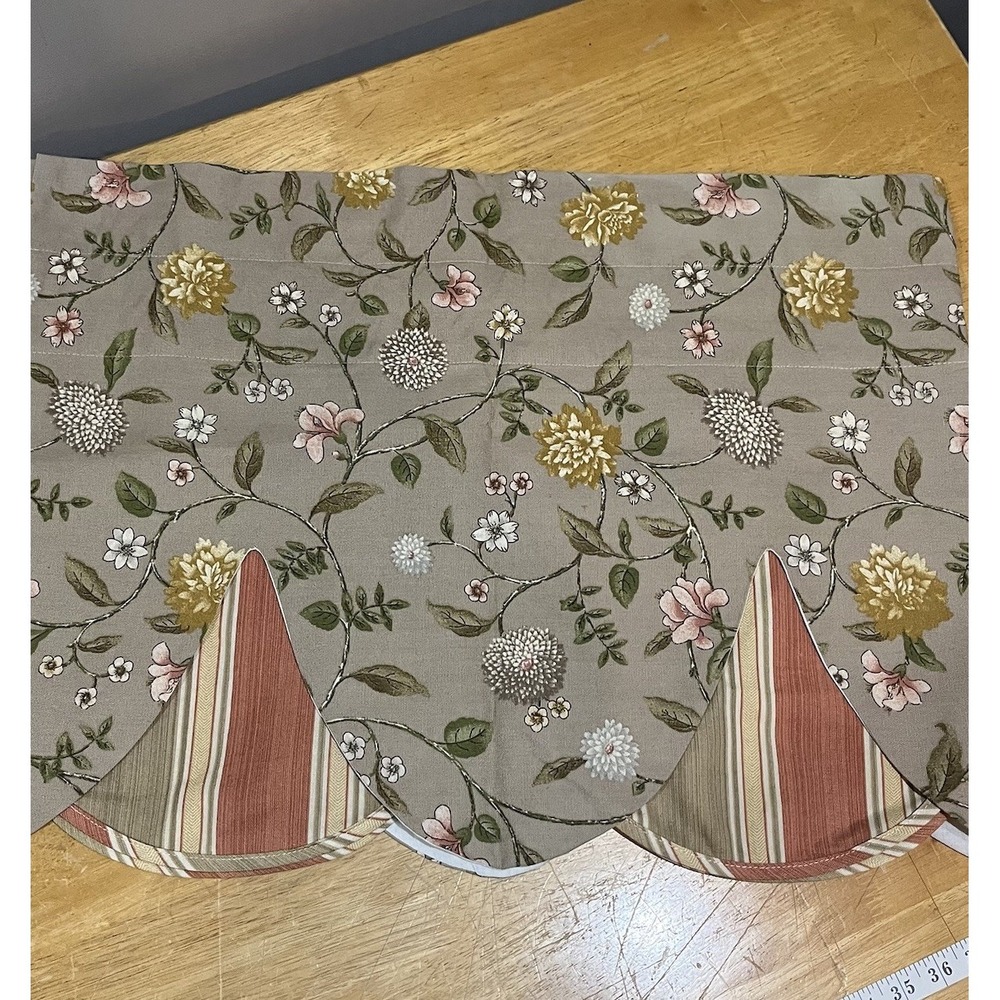 Waverly Home Classics Peek a Boo Valance Nassau Vine Mist‎ 54x19"